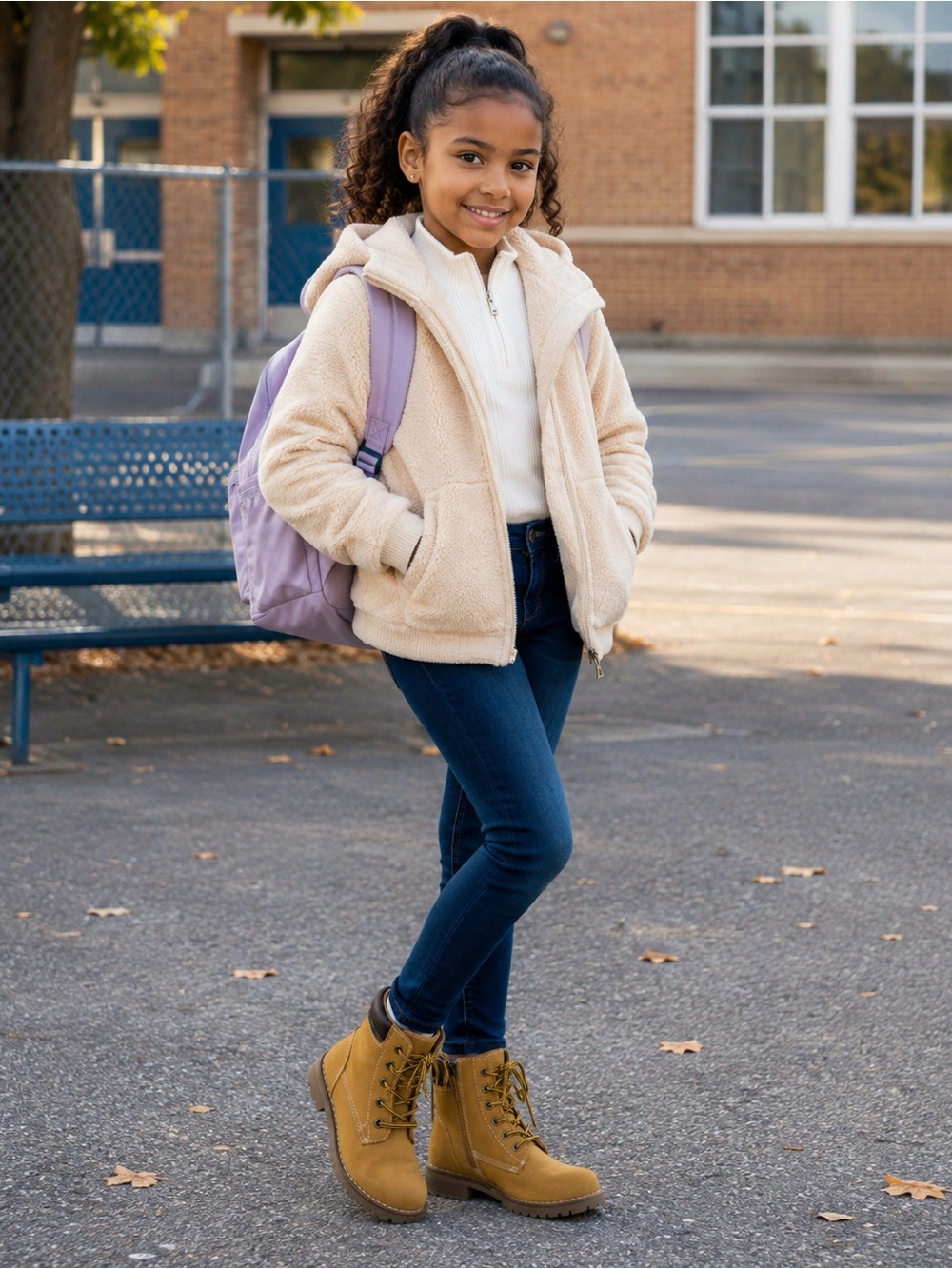 Sophie 17 Youth Girl Combat Boots